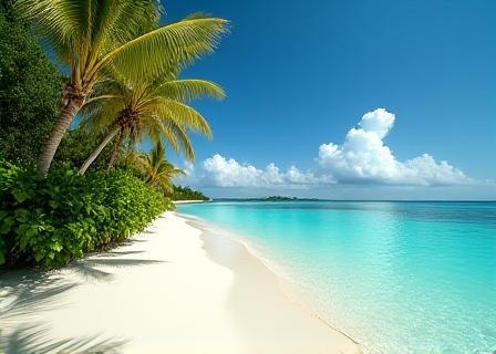 A tranquil island shoreline representing peace and clarity